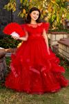 Olśniewająca sukienka dla dziewczynki w wieku 2-6 lat 20079 czerwona