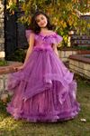 Olśniewająca sukienka dla dziewczynki w wieku 7–11 lat 30079 Liliowa