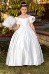 Sukienka dla dziewczynki Allure 7-11 lat 30084 w kolorze złamanej bieli