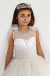 Vesta 7-11 Yaş Kız Çocuk Elbise 30022 Kırık Beyaz