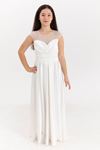Sukienka dla dziewczynki Minerva 12-16 lat 50005 w kolorze złamanej bieli